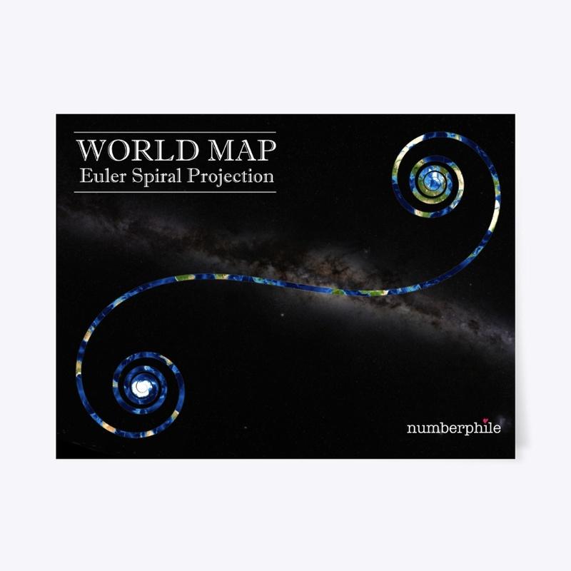 Euler Spiral World Map - Numberphile